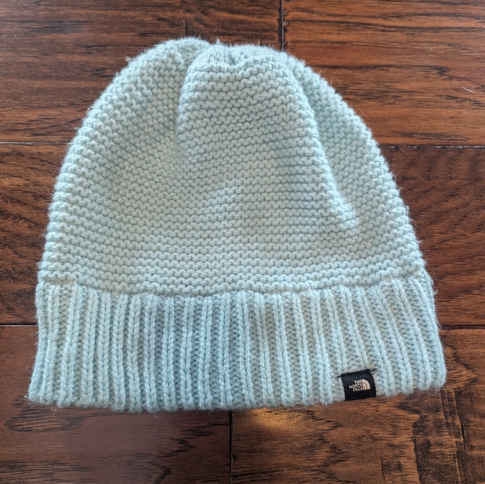 The North Face Woman's Baby Blue Beanie Knit Hat